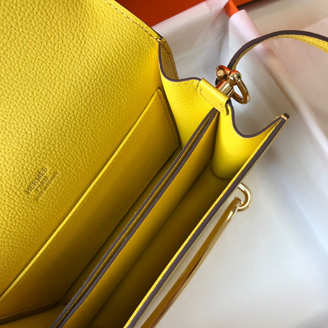 HM SAC ROULIS 19 LEMON CALFSKIN