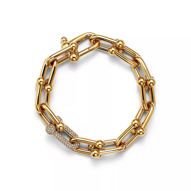 HARDWEAR LARGE LINK GOLD DIAMOND BRACELET