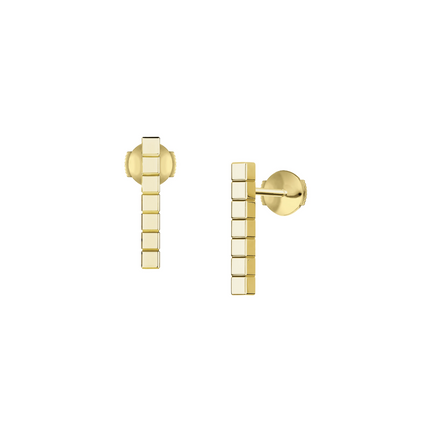 ICE CUBE GOLD EARRINGS