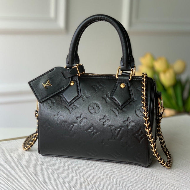 SPEEDY BB 17CM BLACK  LAMBSKIN