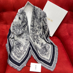 DIOR SCARF 140 CM IN WOOL MIX SILK 667138