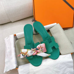 0asis Sandal Epsom Calfskin Teal Blue