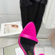 TOM FORD 26S GOLD BUCKLE HEELS 105 MM IN PINK LAMBSKIN