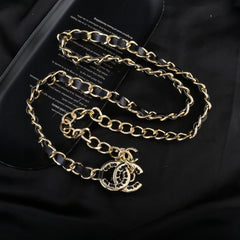 CHANEL 25S CHAIN BELT IN BLACK CALFSKIN 612710
