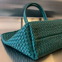 LARGE CABAT 51 IN KAITOKE GREEN LAMBSKIN