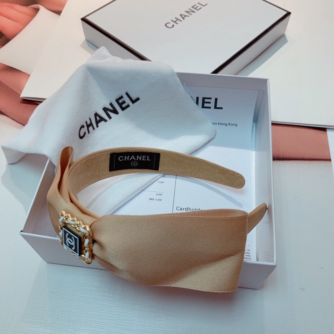 CAMEL BEIGE SILK HAIRBAND 832202