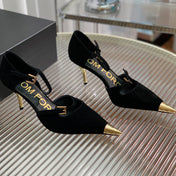 MARY JANE PUMP 7 CM IN BLACK SUEDE
