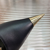 MARY JANE PUMP 7 CM IN BLACK CALFSKIN