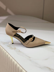 MARY JANE PUMP 7 CM IN PEANUT BROWN CALFSKIN