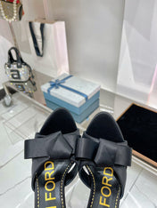 HIGH HEELS 11 CM IN BLACK PURE SILK AND LAMBSKIN