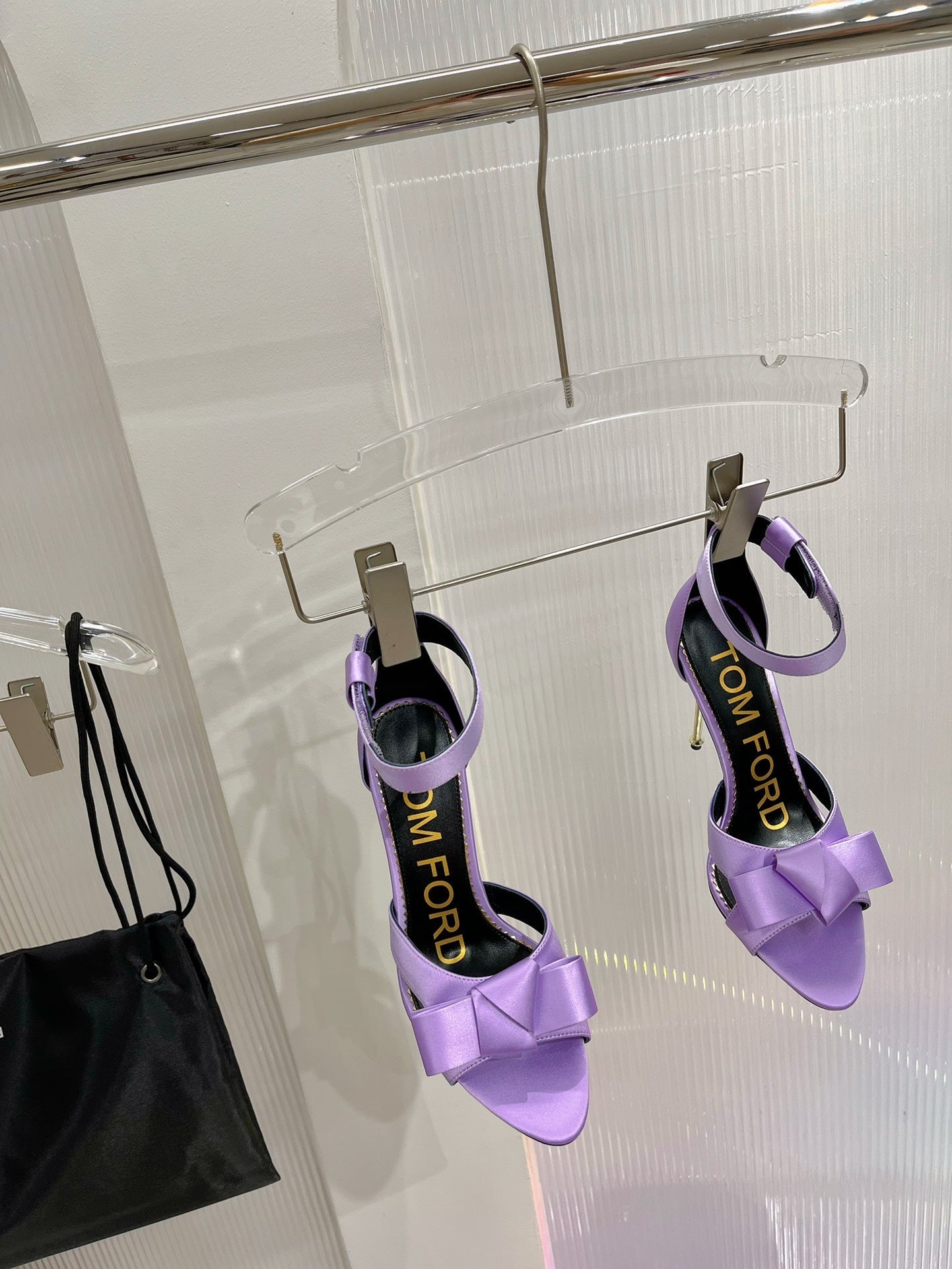 HIGH HEELS 11 CM IN IRIS PURPLE PURE SILK AND LAMBSKIN