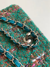 CC MEDIUM 20 CLASSIC BAG IN GREEN FOREST WOOL TWEED