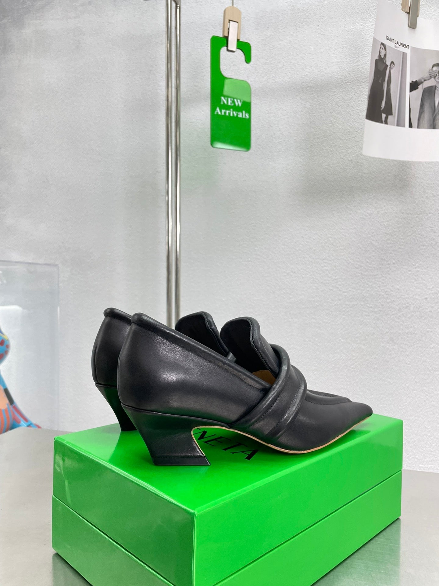 HIGH PUMP 35 MM IN BLACK CALFSKIN