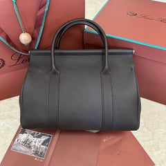 LOOM BAG 32 IN CAFFE BROWN SMOOTH CALFSKIN WITH GOLD HARDWARE