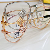 TRAVEL GEOMETRIC FRAME SUNGLASSES FE40152U IN METAL