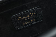 JOLIE TOP HANDLE BAG 19 IN BLACK CANNAGE CALFSKIN