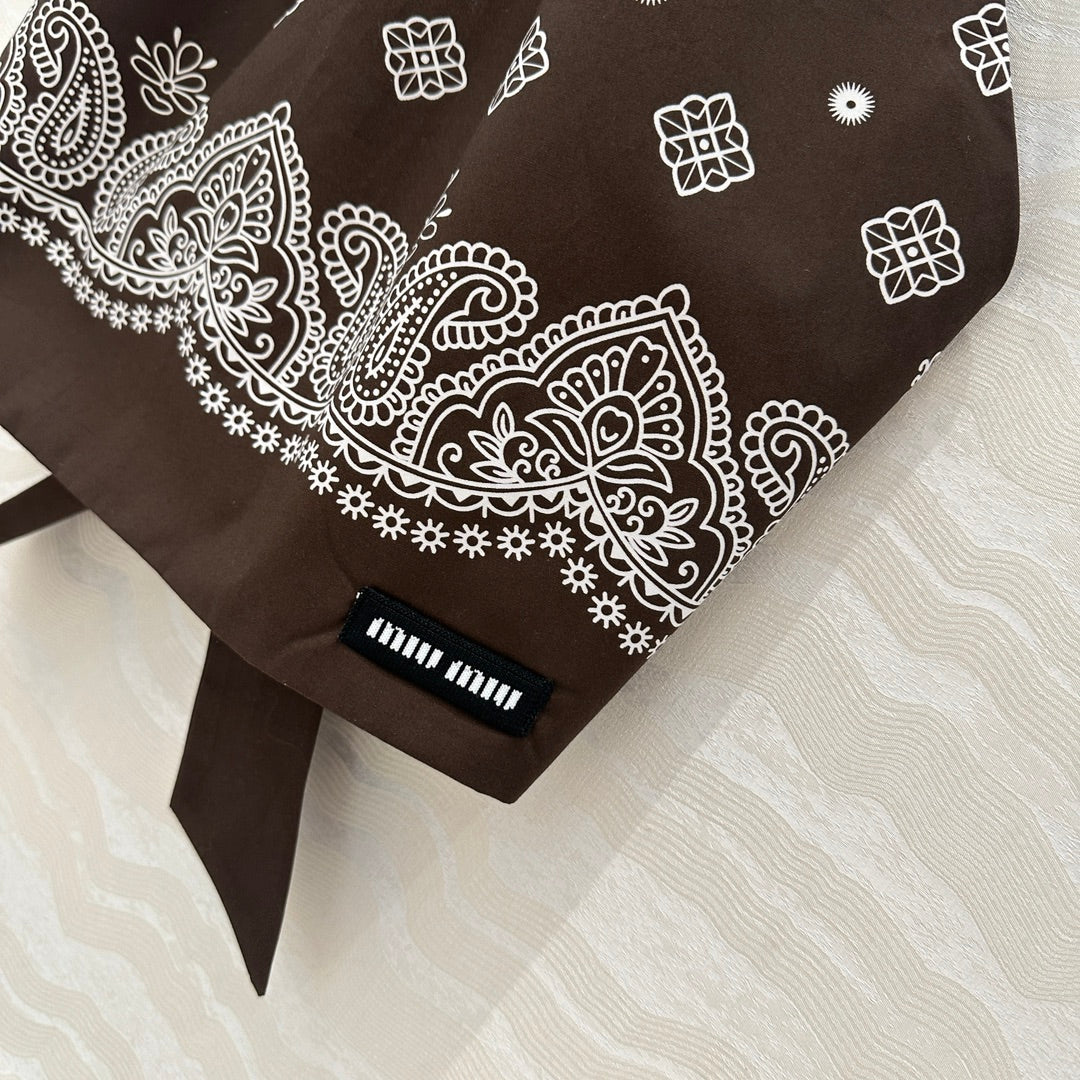 MIUMIU EARTH BROWN STRAPPY BACK TOP