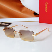 C DE RIMLESS RECTANGULAR FRAME SUNGLASSES 580851 IN METAL