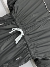 MIU 25S HOODED JACKET GREY IN NYLON 263119