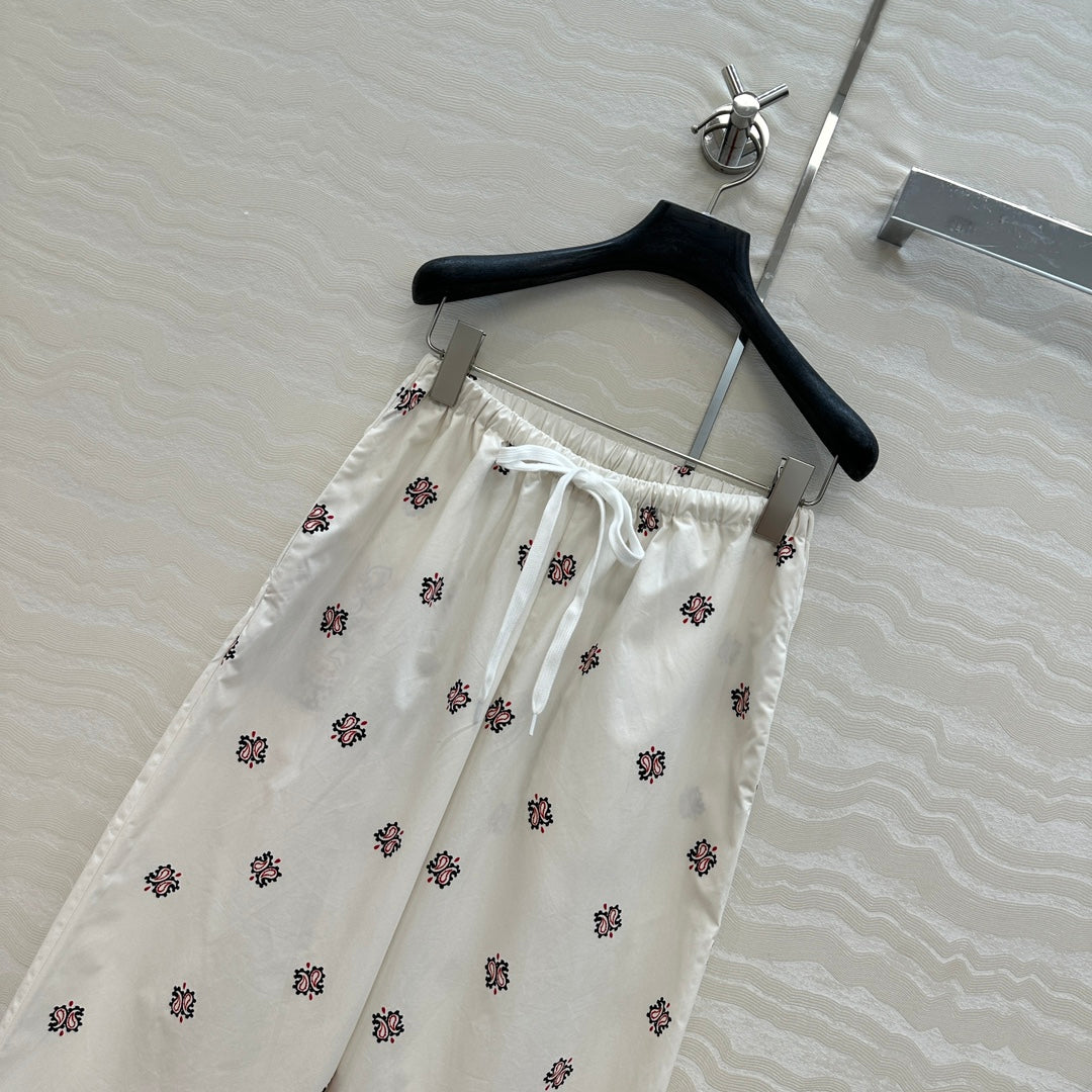 MIUMIU STRAIGHT-LEG CROPPED PANTS WITH ELASTIC WAISTBAND 261440