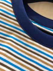 STRIPED CREW NECK TEE 25S IN COTTON 266080
