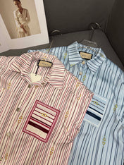 GUCC SHIRT JACKET AND SHORTS SET 25S IN ACETATE 266681