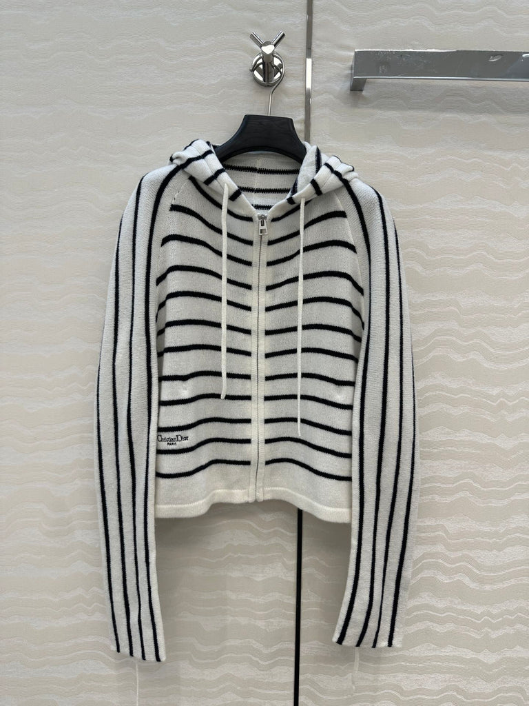 Diorです DIOR HOODED STRIPED KNIT CARDIGAN 276284 – Vogolux.com