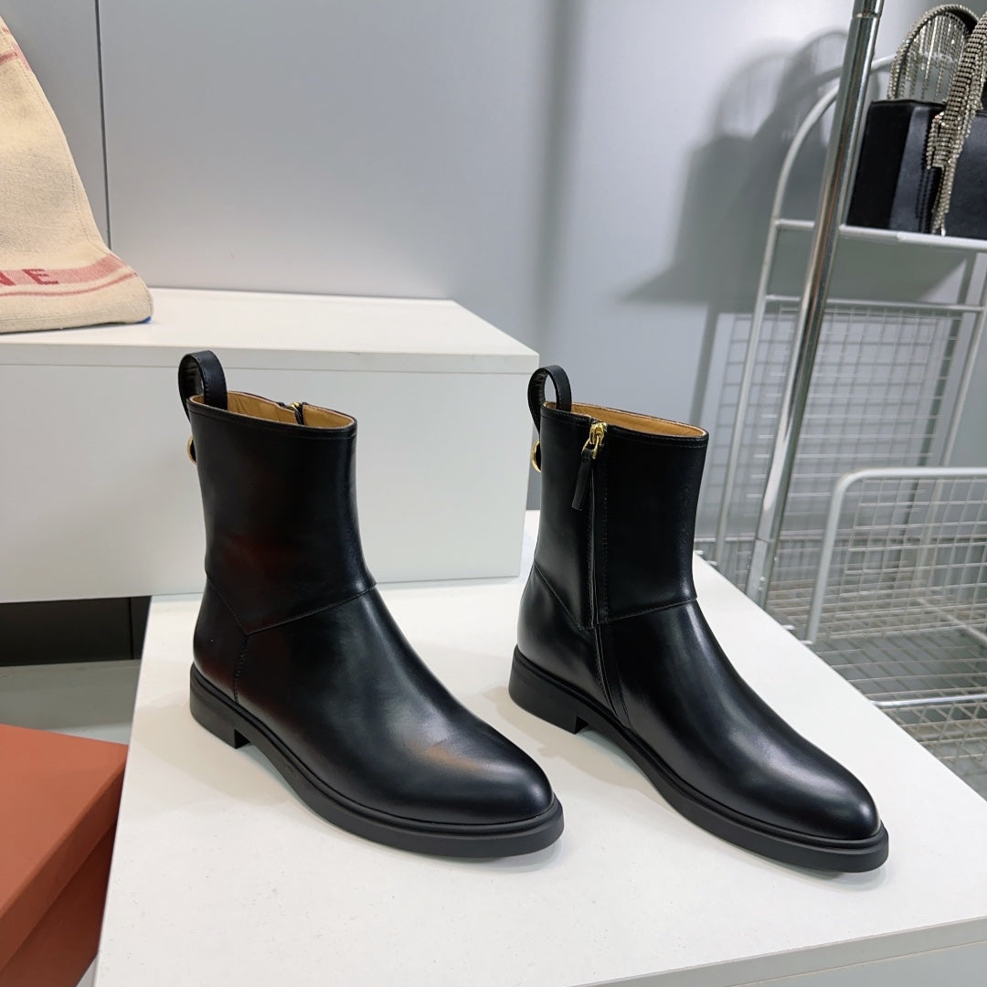 LP 25S KILDA ANKLE BOOT IN BLACK CALFSKIN