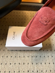 CELINE 25S LOAFERS FLAT IN PINK SUEDE