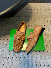 BOTTEGA VENETA 26S LOAFERS IN BROWN SUEDE