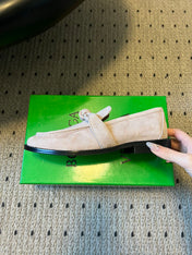 BOTTEGA VENETA 26S LOAFERS IN LIGHT BEIGE SUEDE