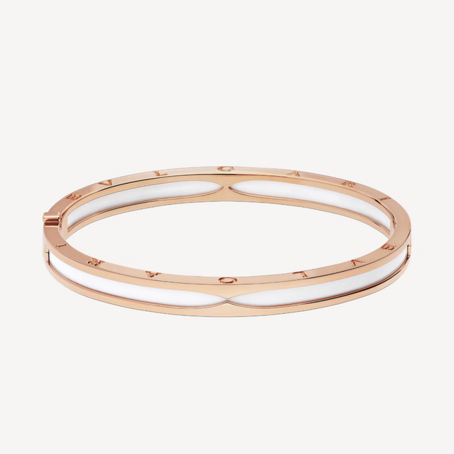 ZERO 1 PINK GOLD WITH WHITE CERAMIC BRACELET