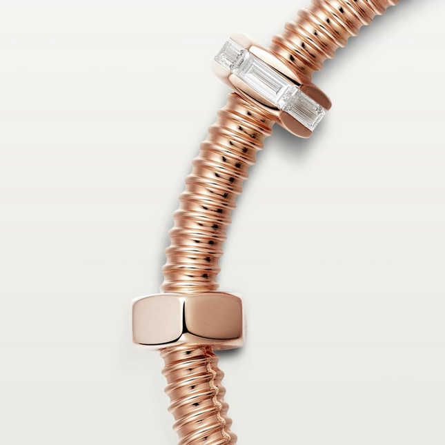 NUTS AND BOLTS PINK GOLD DIAMOND BRACELET