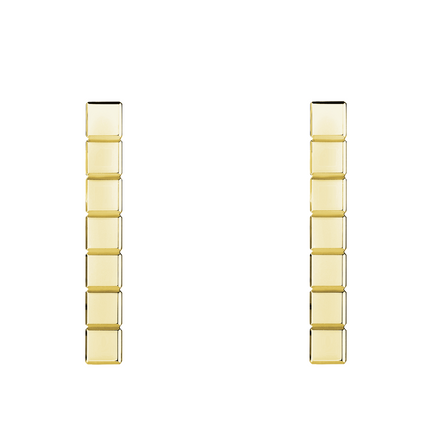 ICE CUBE GOLD EARRINGS