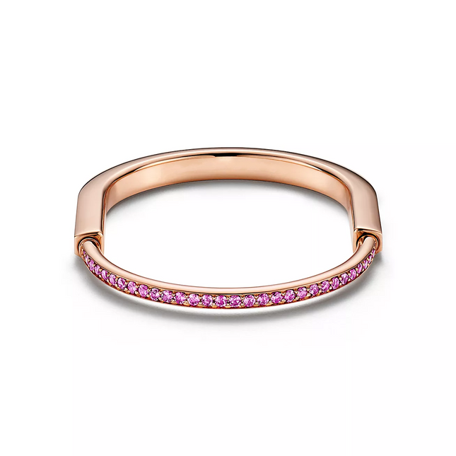 LOCK BRACELET ROSE DIAMOND PINK GOLD