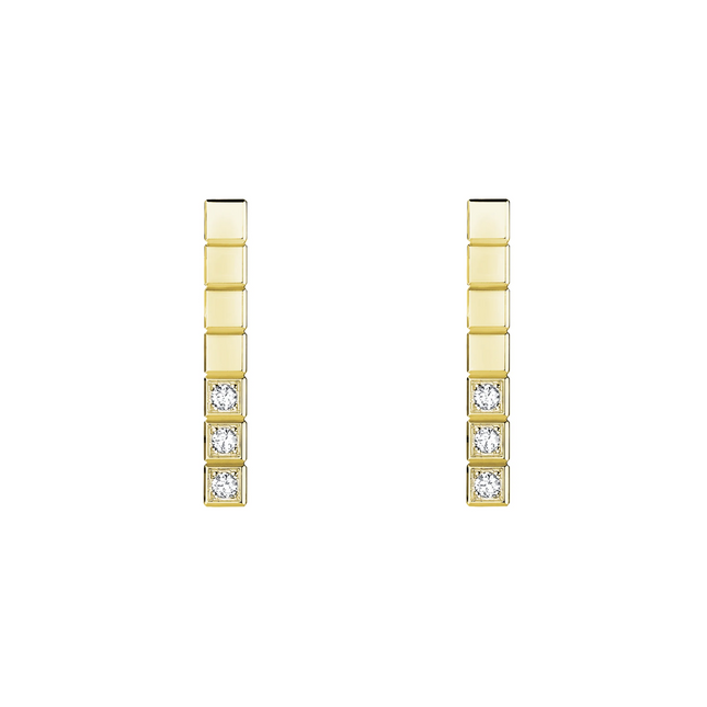 ICE CUBE GOLD DIAMONDS EARRINGS