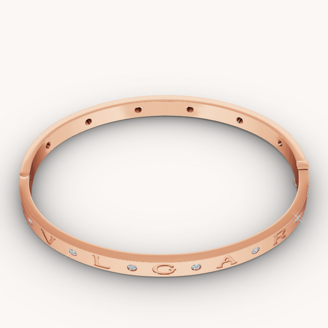 ZERO 1 PINK GOLD 12 DIAMONDS BRACELET