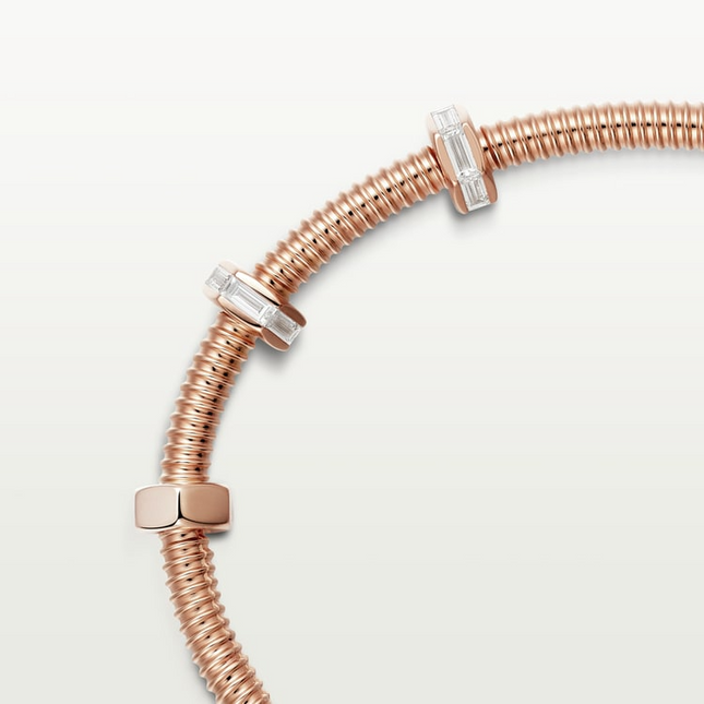 NUTS AND BOLTS PINK GOLD DIAMOND BRACELET