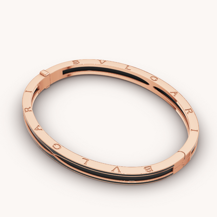 ZERO 1 PINK GOLD WITH MATTE BLACK CERAMIC BRACELET