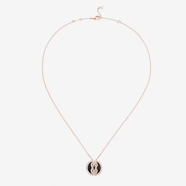 CHANCE INFINIE LUCKY MEDALS PINK GOLD NECKLACE