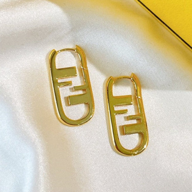 F O'LOCK GOLD EARRINGS