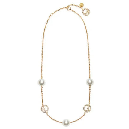 F PEARL DIAMOND NECKLACE