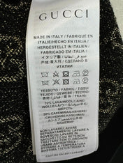 GG V-Neck Long Sleeve Cardigan Black Beige Monogram