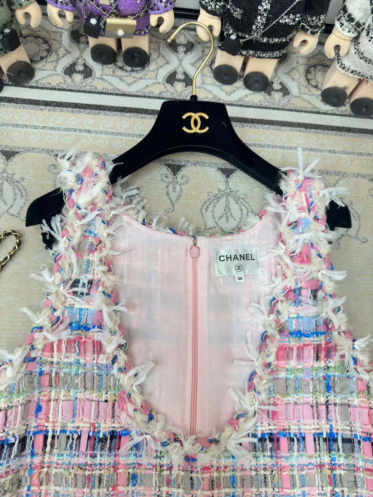 CC V-Shift Dress Multicolor Tweed