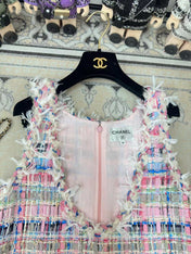 CC V-Shift Dress Multicolor Tweed