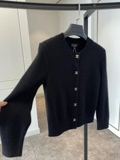 Chanel Black Cashmere Knitted Cardigan