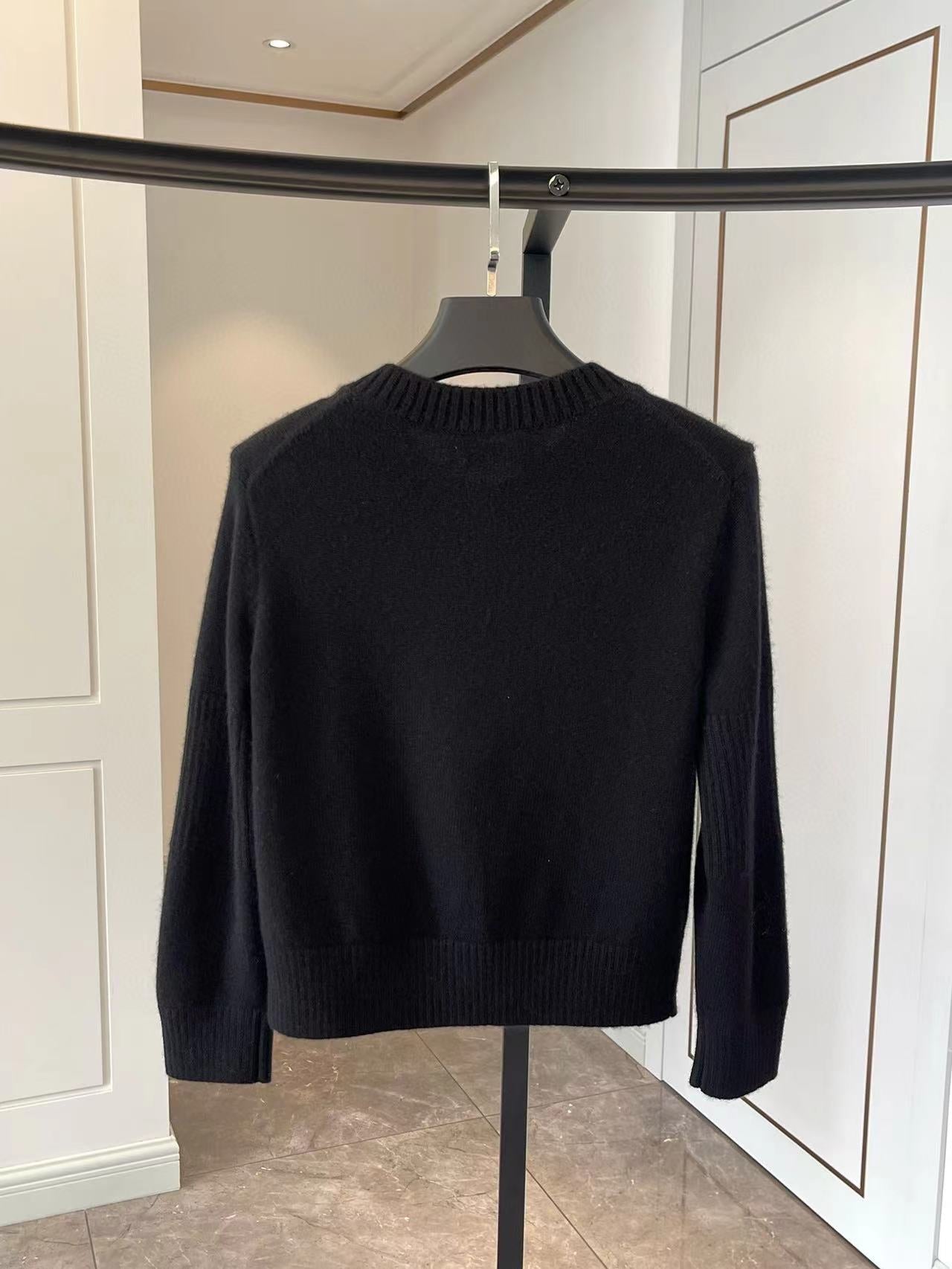Chanel Black Cashmere Knitted Cardigan