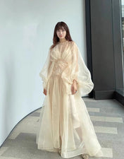 ZIMMERMANN Illuminate Macrame Tulle Silk Gown