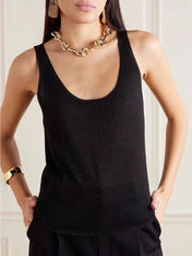 SL Tank Top In Lurex Knit Black
