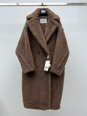 MAX MARA LONG COAT IN BROWN FUR